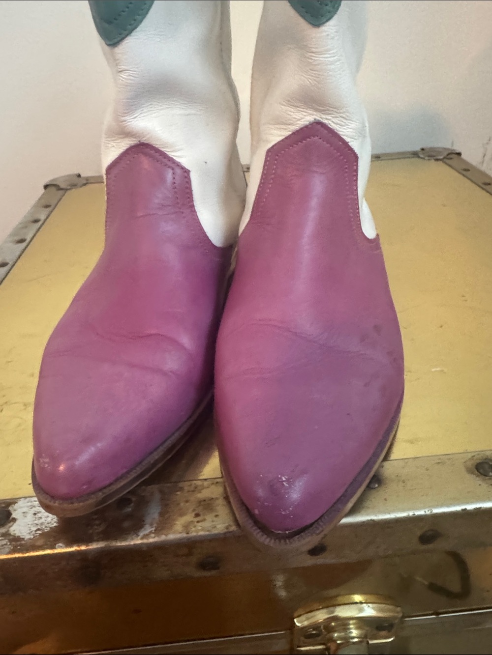Colorblock Cowboy Boots - Picture 2 of 7